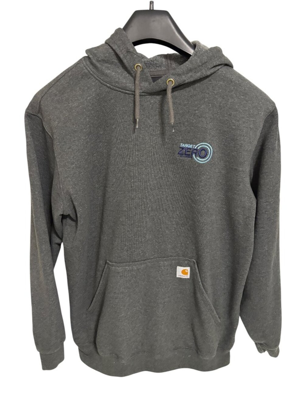 Carhartt Loose Fit Hoodie Pullover Sweatshirt Mens Size Medium Gray Logos